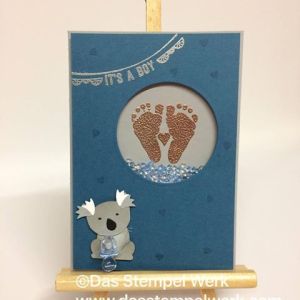 Stampin Up, aus freudigem Anlass, Koala Bär, Geburtskarte,